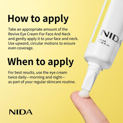 NIDA Revive Eye Cream – Peptides & Retinal, 1.35 fl oz (40ml)