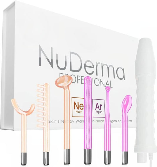 NuDerma Professional High Frequency Wand – Facial Skincare Tool
