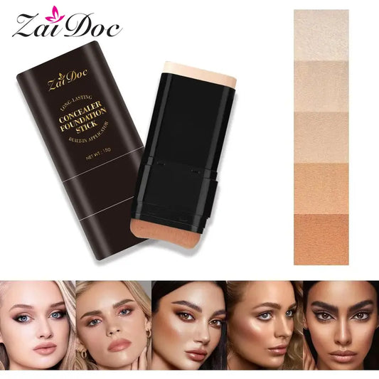 Zaidoc Foundation Concealer Dual-ended  with Built-in Brush