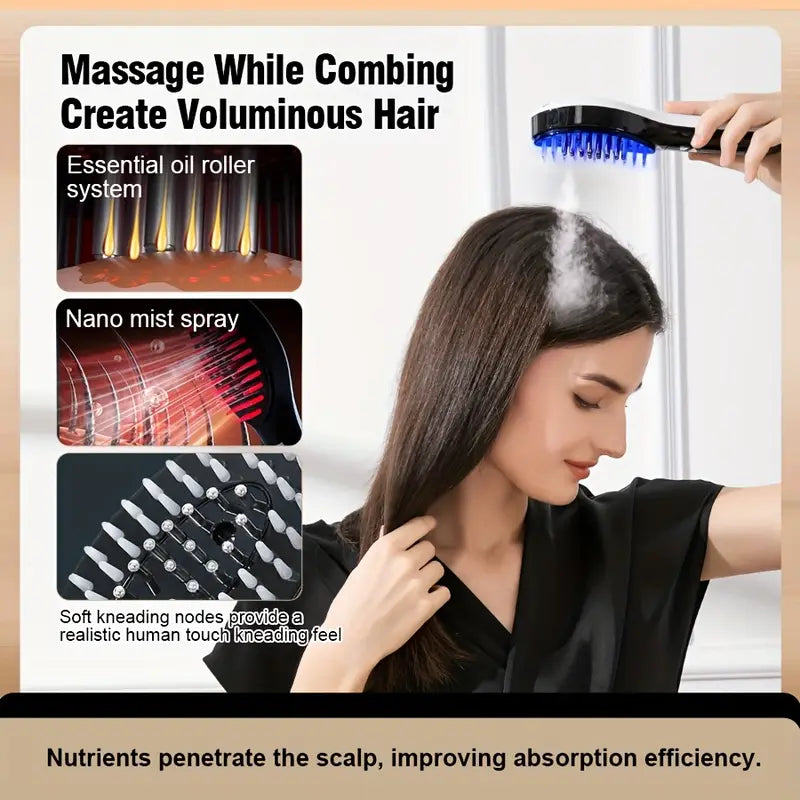 650W 2-in-1 Hair Dryer & Straightener Comb – Smooth Styling with Ionic Technology