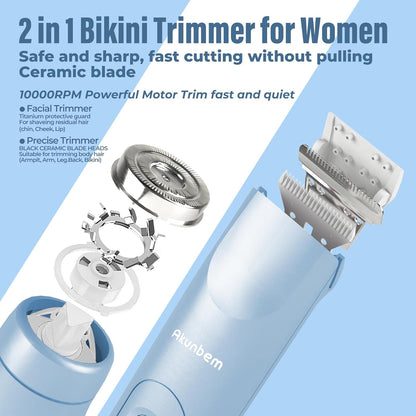 Akunbem 2-in-1 Electric Shaver & Bikini Trimmer