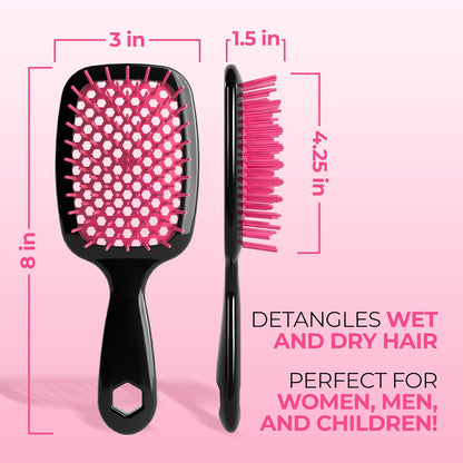 Detangling Hair Brush – DuoFlex Bristles for Wet & Dry Hair
