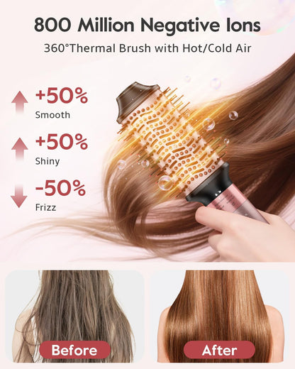5-in-1 Hot Air Styler – Hair Dryer Brush & Volumizer, 1400W