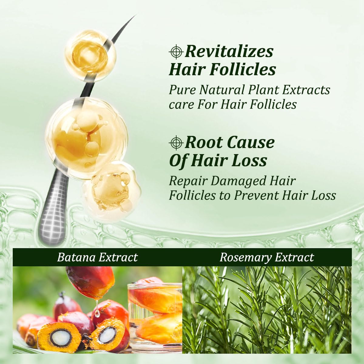 Batana Oil Shampoo – Rosemary Hair Growth & Volume, 10.14 oz