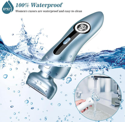Akunbem Electric Shaver for Women – Wet & Dry Use, Blue & Pink