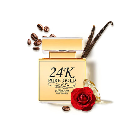 24K Pure Gold Eau de Parfum for Women – Sweet Scent, 3.4 oz