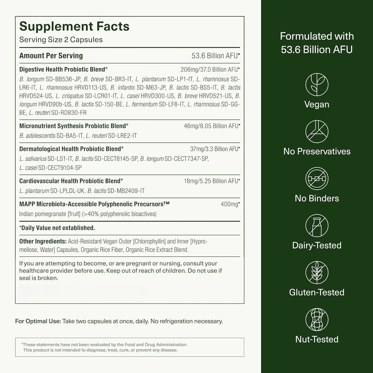 DS-01 Daily Synbiotic – Prebiotic + Probiotic, 60 Capsules