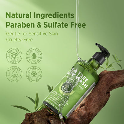 Tea Tree Body Wash – Antifungal & Antibacterial Soap, 16.9oz