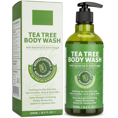 Tea Tree Body Wash – Antifungal & Antibacterial Soap, 16.9oz