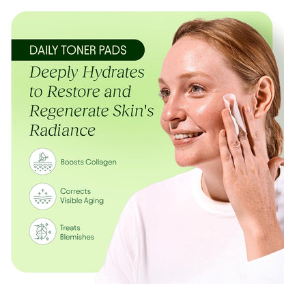Jiyu Toning Polish Pads – Korean Skincare, 100 Count