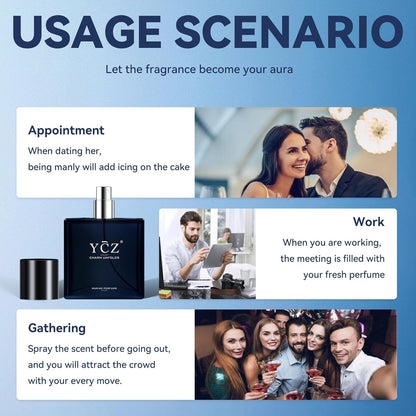 YCZ Charm Unfolds Marine Eau de Parfum – Unisex Scent, 1.7oz