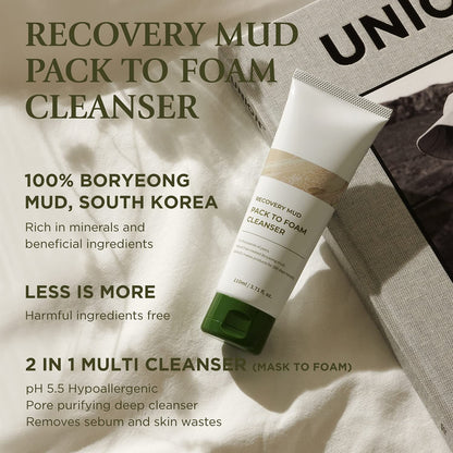 Relief Mud Mask – Hydrating Pore Cleanser for Face & Body, 3.7 oz