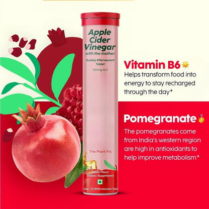 Apple Cider Vinegar Effervescent – 700mg ACV, 30 Tablets