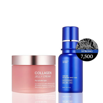Korean Home Aesthetic Duo – Exosome Spicule Serum + Collagen Niacinamide Cream