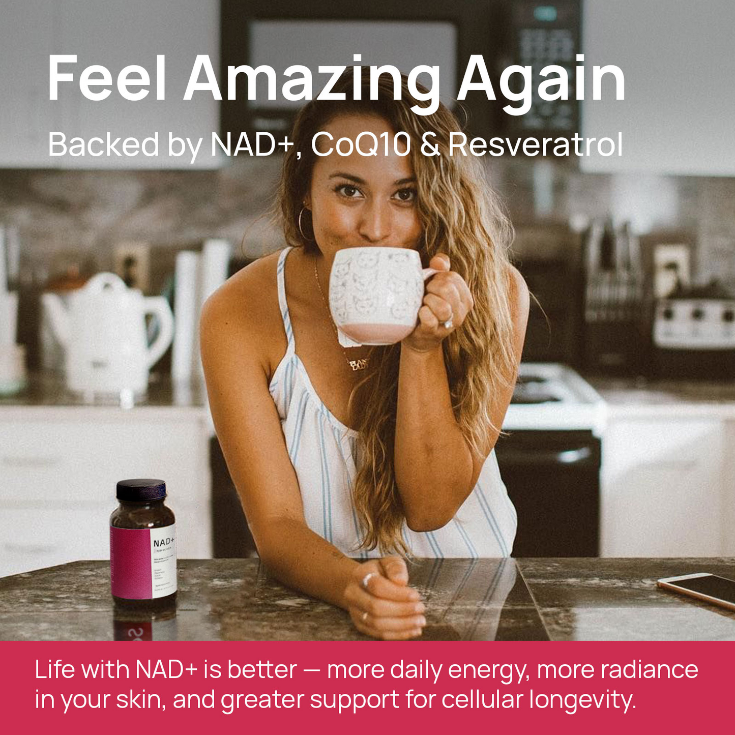 NAD+ Supplement for Women – Daily Capsules, 90 Capsules