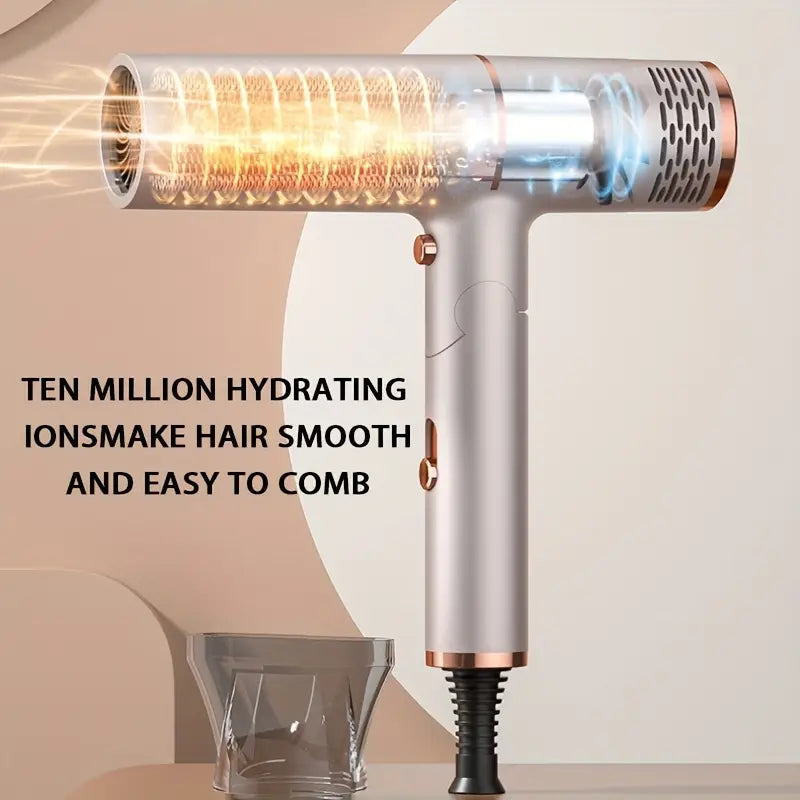 Professional Ion Hair Dryer with Diffuser – Fast Drying for All Hair Types