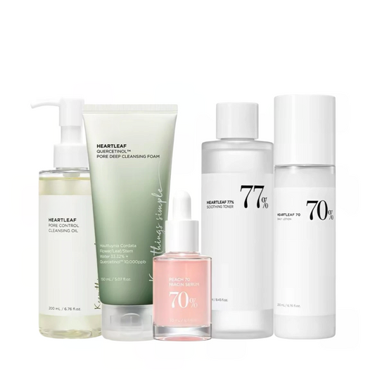Korean Glass Skin Set – Cleanser, Toner, Serum & Moisturizer