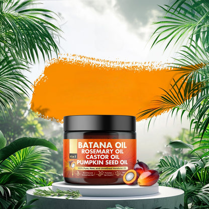Batana Oil (Liquid & Cream Set) – Blend with Castor & Rosemary Oils