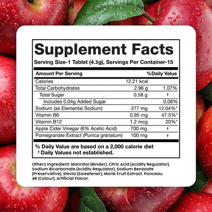 Apple Cider Vinegar Effervescent – 700mg ACV, 30 Tablets