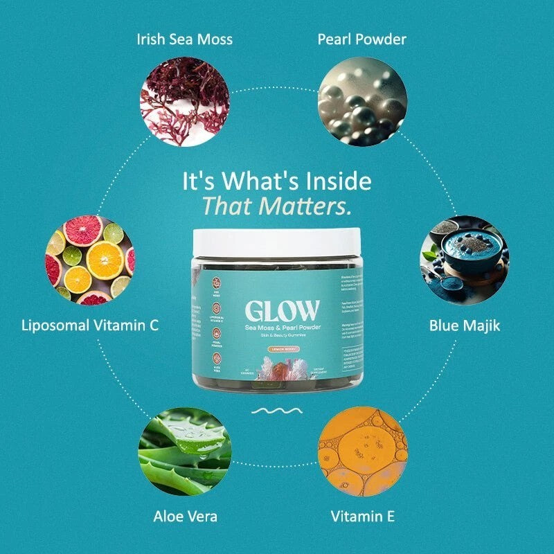 Sea Moss Glow Gummies – Hydrating Skin Nutrition with Organic Ingredients