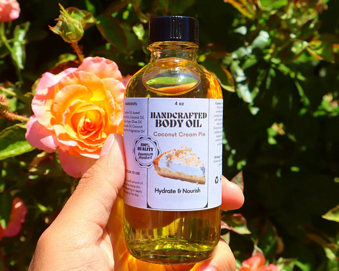 Handcrafted Body Oil - Luxurious Moisturizing Oil in a Variety of Scents