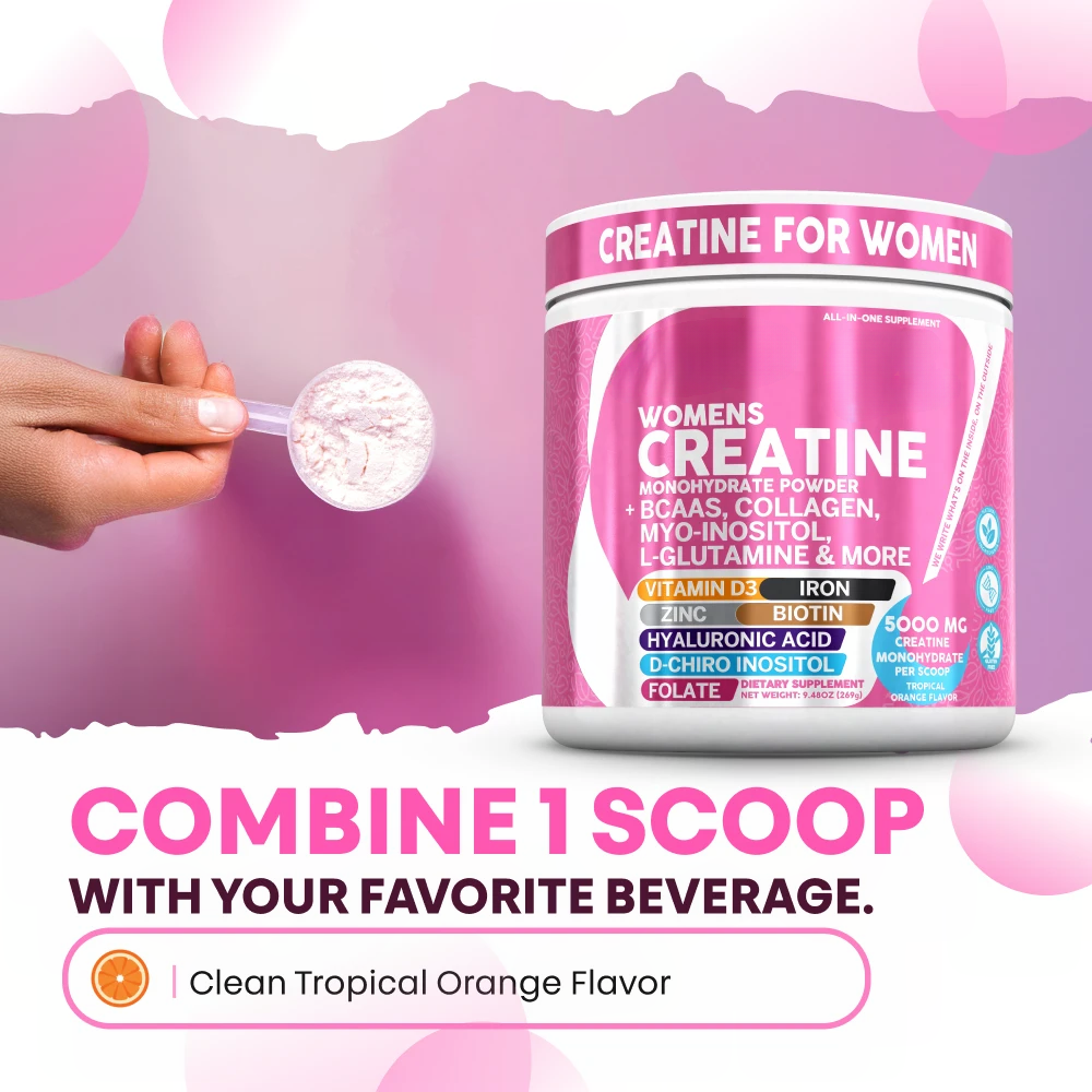 Creatine for Women – Monohydrate + BCAAs & Collagen, 30 Serv