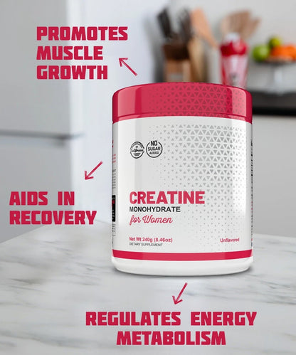 Creatine Monohydrate for Women – with Collagen & BCAAs, 30 Servings