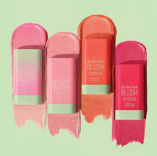 On-the-Glow Blush Hydrating Tinted Moisture Blush Stick with Ginseng, For Cheeks & Lips
