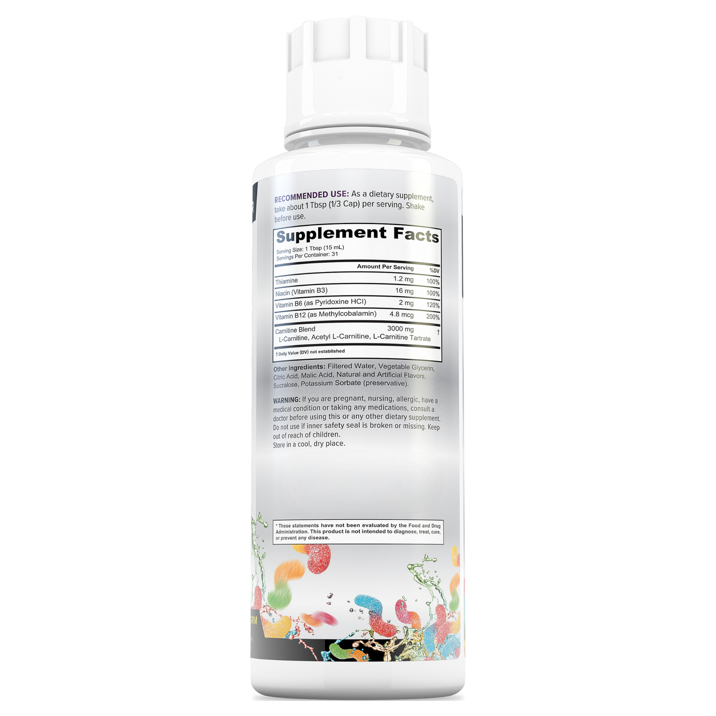 Liquid Carnitine 3000 – Energy & Metabolism Support, 31 Serves