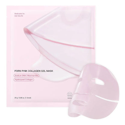 Pink Glass Glow Skin Trio - Salmon DNA PDRN Pink Collagen Jelly Gel Mask (4 ea) + PDRN Pink Peptide Serum 50ml + Collagen Jelly Cream 50ml