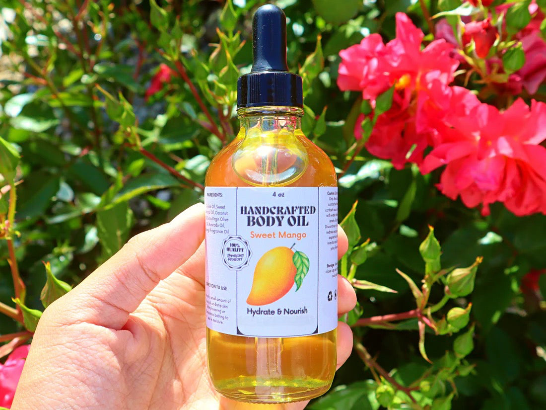 Handcrafted Body Oil - Luxurious Moisturizing Oil in a Variety of Scents