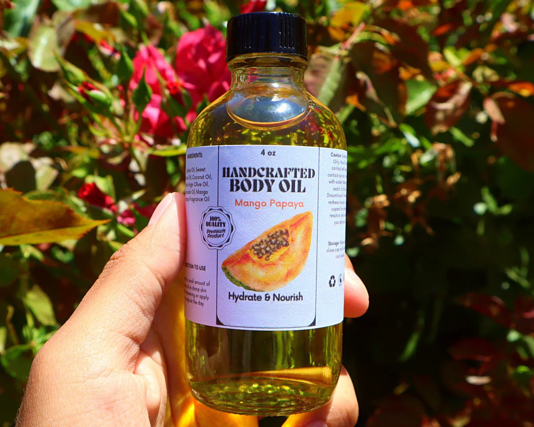 Handcrafted Body Oil - Luxurious Moisturizing Oil in a Variety of Scents