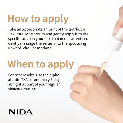 NIDA α-Arbutin TXA Pure Tone Serum – Brightening Formula