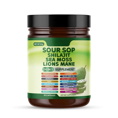 24-in-1 Soursop Supplement – Daily Herbal Wellness Blend