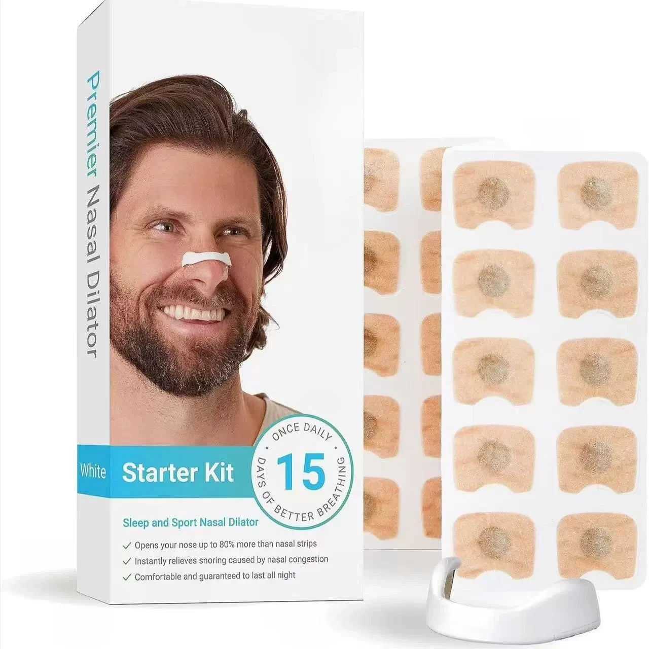 Nose Strips Breathing Starter Kit – Includes Bands & Applicator Tool