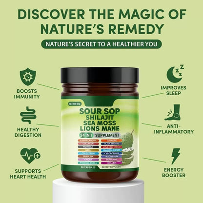 24-in-1 Soursop Supplement – Daily Herbal Wellness Blend