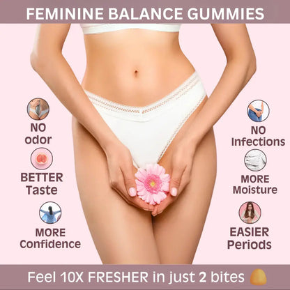 Feminine Balance Gummies - Women’s Health & Immune Support - Vegan, Gluten-Free