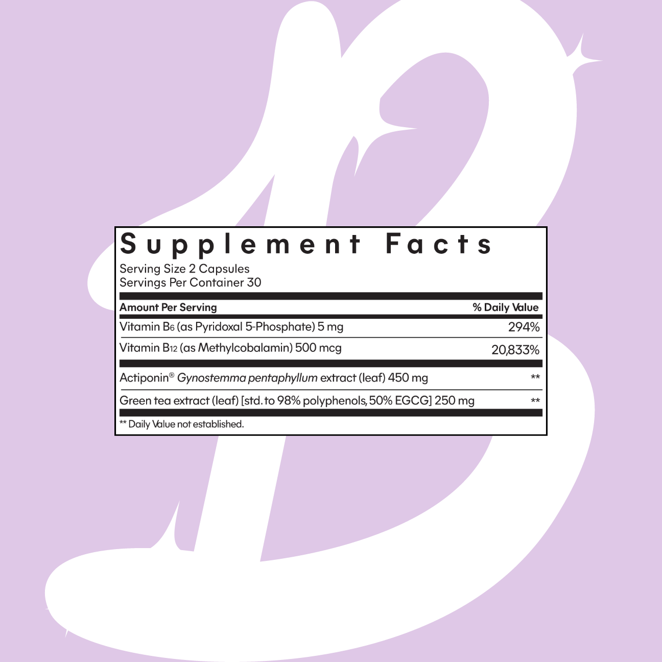 Burn Supplement – Green Tea + Gynostemma Extract, 60 Count