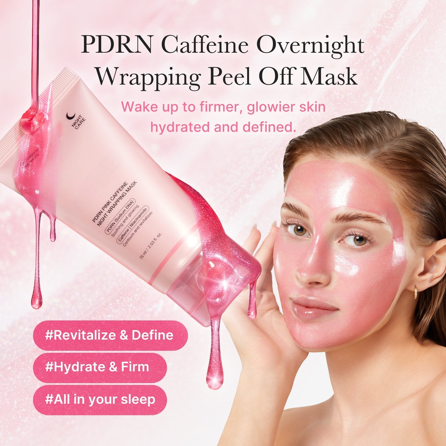 PDRN Pink Caffeine Overnight Mask – Hydrate & Glow