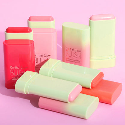 On-the-Glow Blush Hydrating Tinted Moisture Blush Stick with Ginseng, For Cheeks & Lips