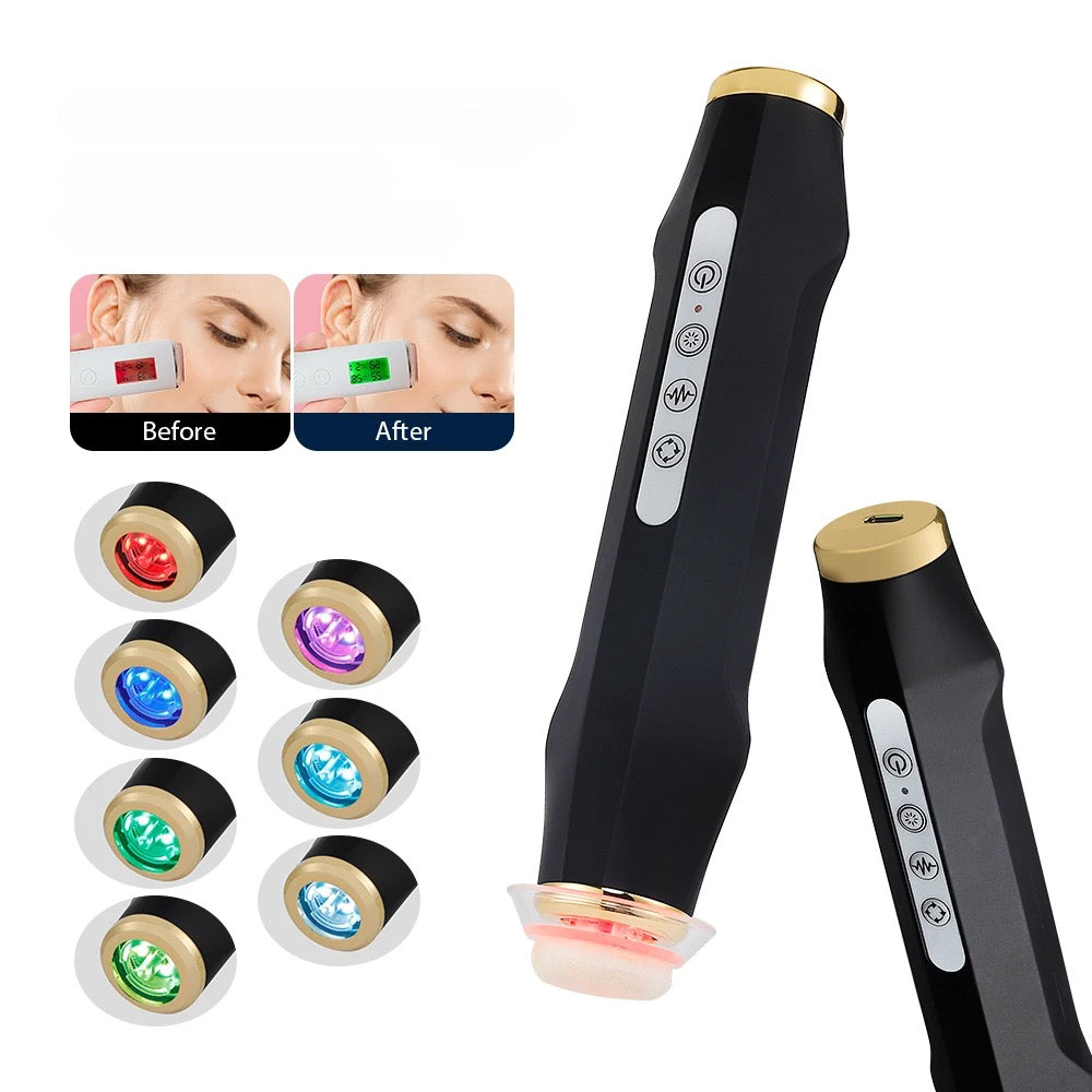 Portable CO2 Oxygen Bubble Pen - High-Frequency Vibration Facial Massager for Exfoliation and Serum Absorption