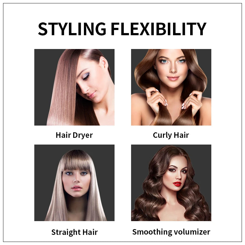 LISAPRO 3-in-1 Hot Air Brush – Hair Dryer, Volumizer & Styler