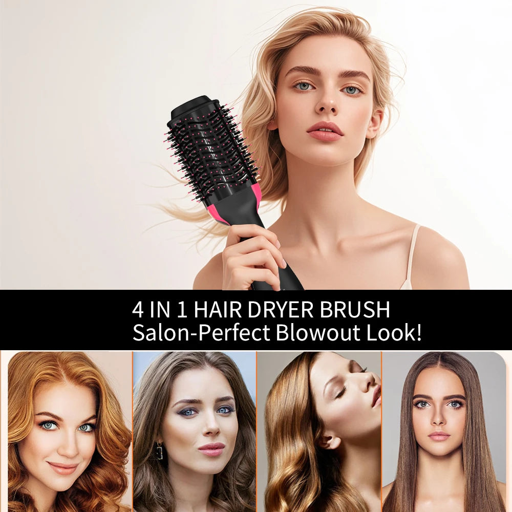 LISAPRO 3-in-1 Hot Air Brush – Hair Dryer, Volumizer & Styler