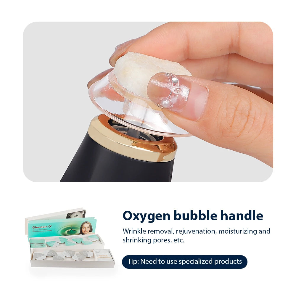 Portable CO2 Oxygen Bubble Pen - High-Frequency Vibration Facial Massager for Exfoliation and Serum Absorption