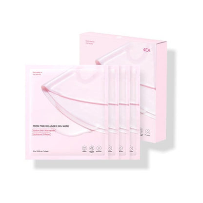 PDRN Pink Collagen Gel Mask (4 Sheets) – Salmon DNA & Pink Glow