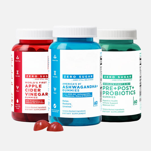 Zero Sugar Essentials 3-Pack – Daily Wellness Supplement Set