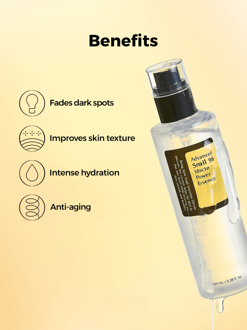 Advanced Snail 96 Mucin Power Essence - Hydrating & Repairing Essence for Smooth, Radiant Skin