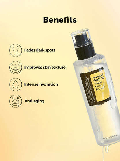Advanced Snail 96 Mucin Power Essence - Hydrating & Repairing Essence for Smooth, Radiant Skin