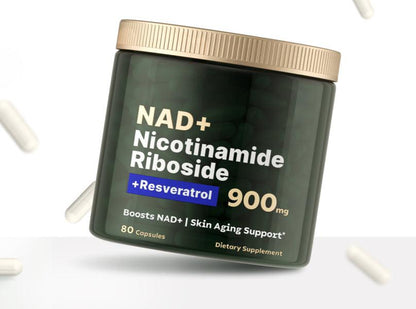 NAD+ Supplement - Skin Aging Support, Energy Boost & Focus Enhancement (80 Capsules)
