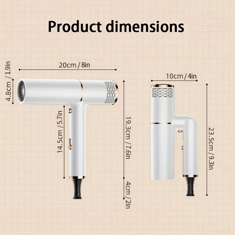 Professional Ion Hair Dryer with Diffuser – Fast Drying for All Hair Types